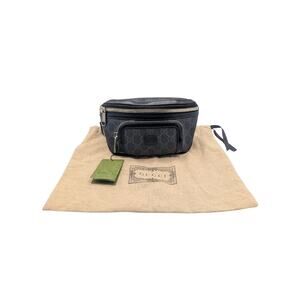 NWT Gucci Black Supreme Monogram Small GG Belt Bag
